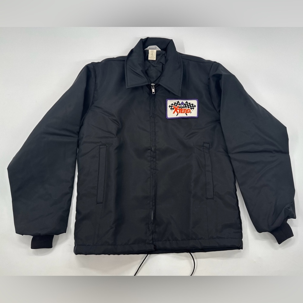 Vintage 70s Wynns Racing Team Jacket Mens Small Quilted Nylon Official Zip USA